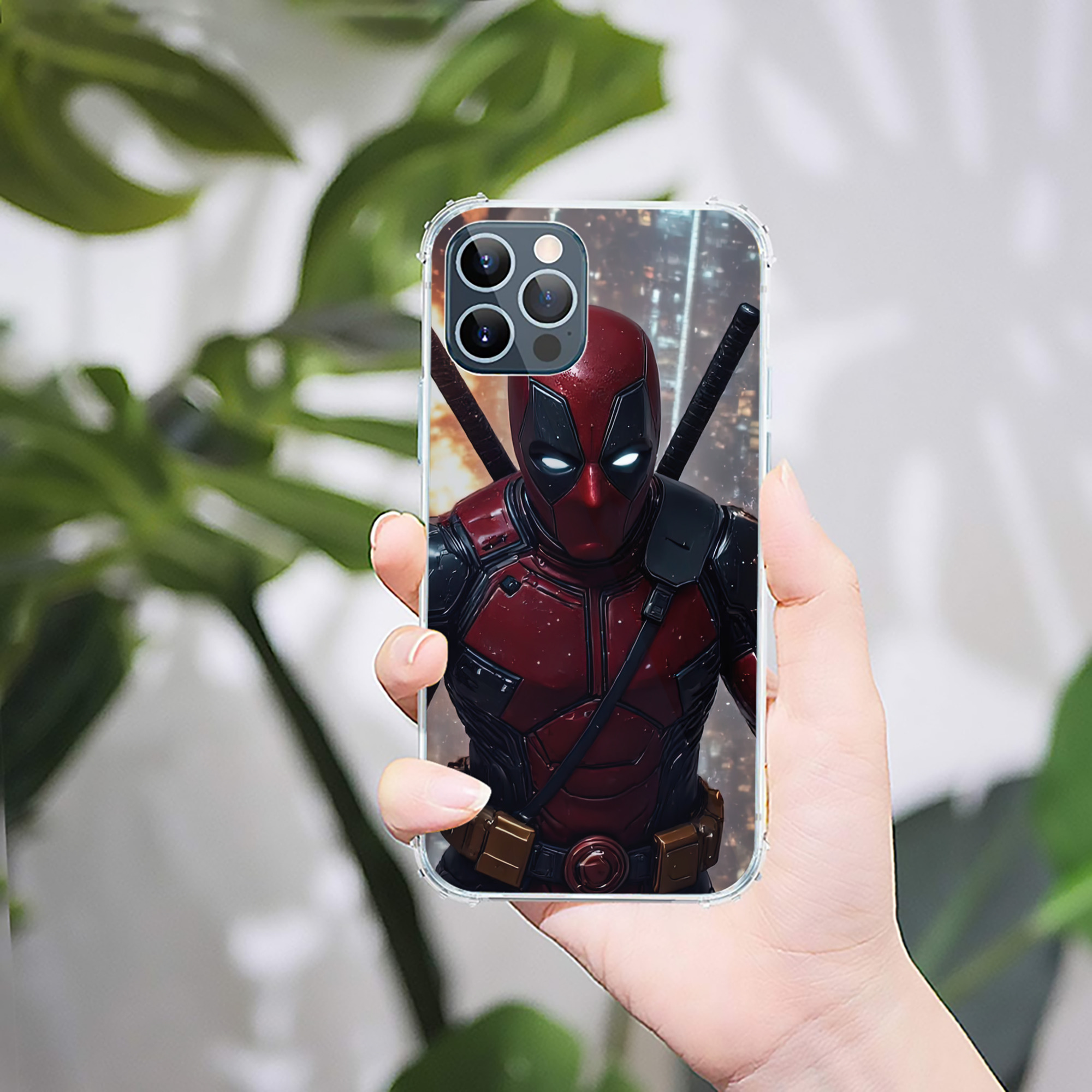 （画像用） Deadpool デッドプール 【iPhone 12シリーズ対応】透明スマホケース（クリアソフトケース）